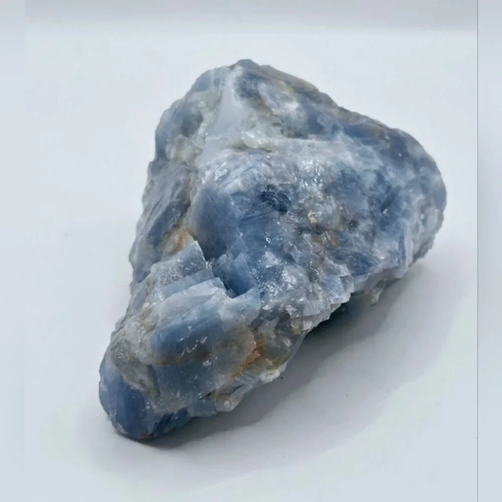 Natural Raw Blue Calcite Crystal – Calming Stone for Energy, Healing & Décor